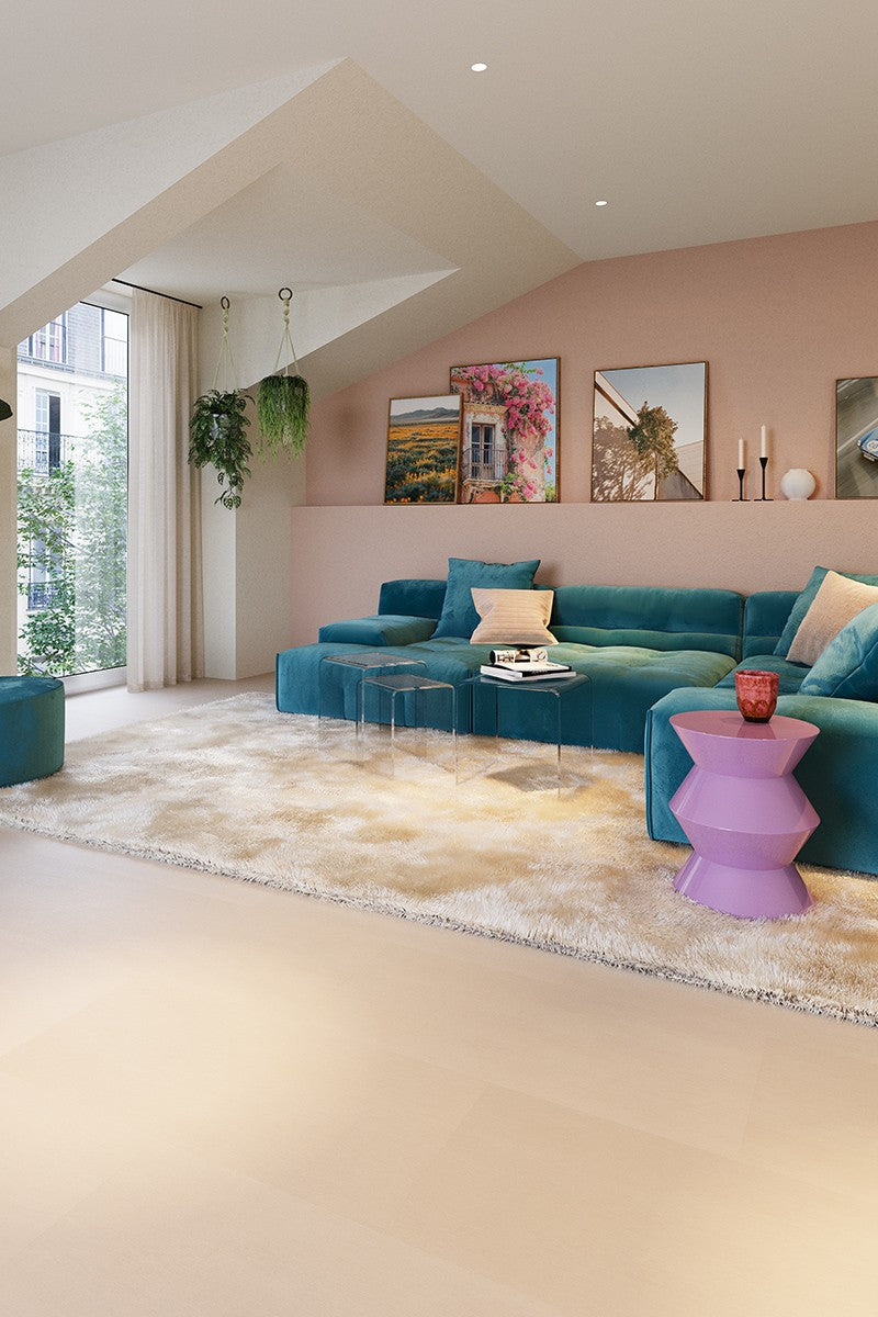 Lamett Parquetvinyl Caldera Dryback Concrete Sand – sfeerbeeld van de fabrikant