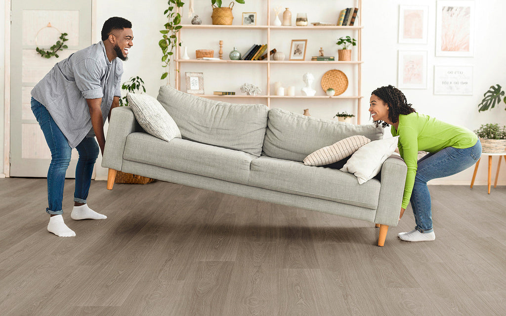 Enia ARTIX Oak Grey XL plank – Dryback vinyl – sfeerbeeld – enia flooring