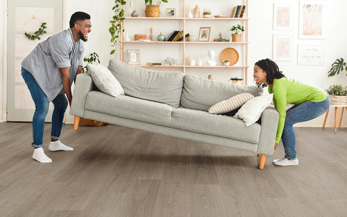 Enia ARTIX Oak Grey XL plank – Dryback vinyl – sfeerbeeld – enia flooring