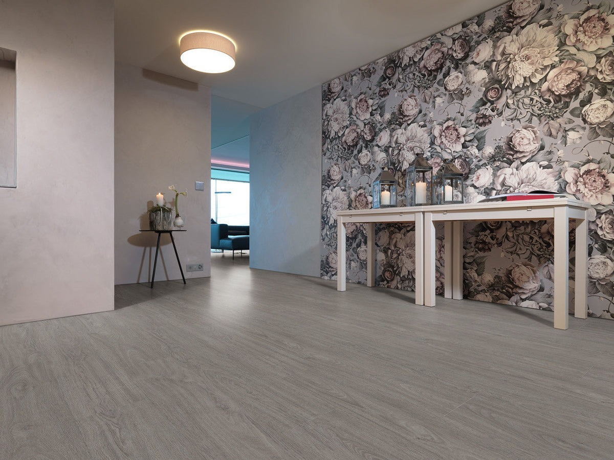 Enia ADORIA Oak Grey Middle – Dryback vinyl – sfeerbeeld – enia flooring