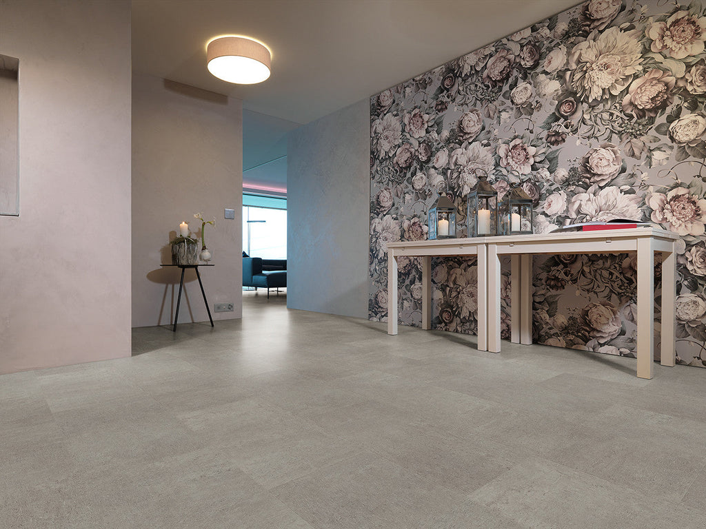 Enia ADORIA Travertine Grey – Dryback vinyl – sfeerbeeld – enia flooring