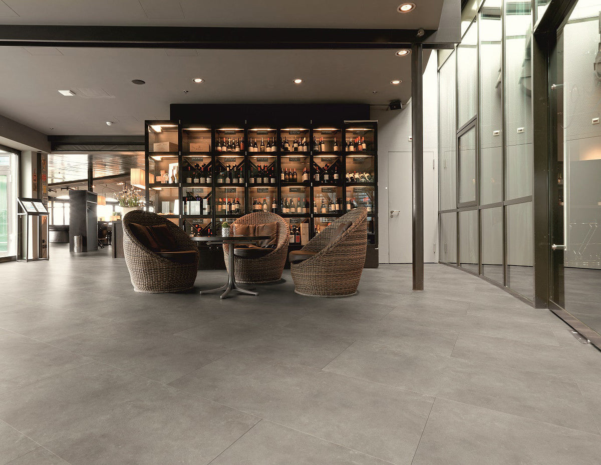 Enia M&M MELLAU Concrete Grey Light – Click vinyl – sfeerbeeld – enia flooring