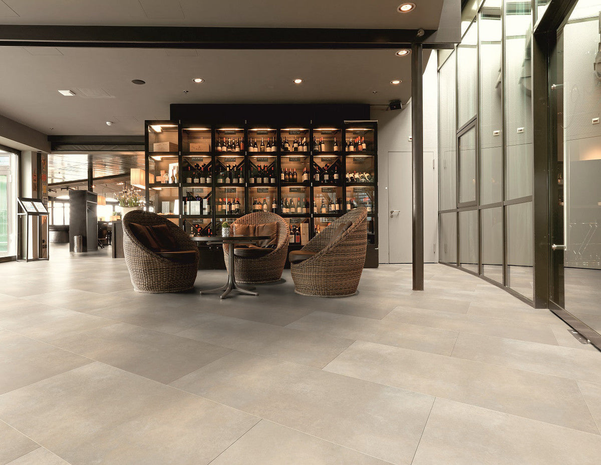 Enia M&M MELLAU Concrete Shell White – Click vinyl – sfeerbeeld – enia flooring