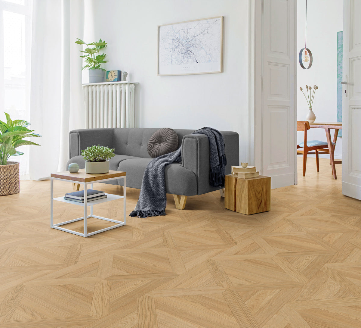 Enia JAZZ X Oak Nature Versailles paneel – Click vinyl – sfeerbeeld – enia flooring