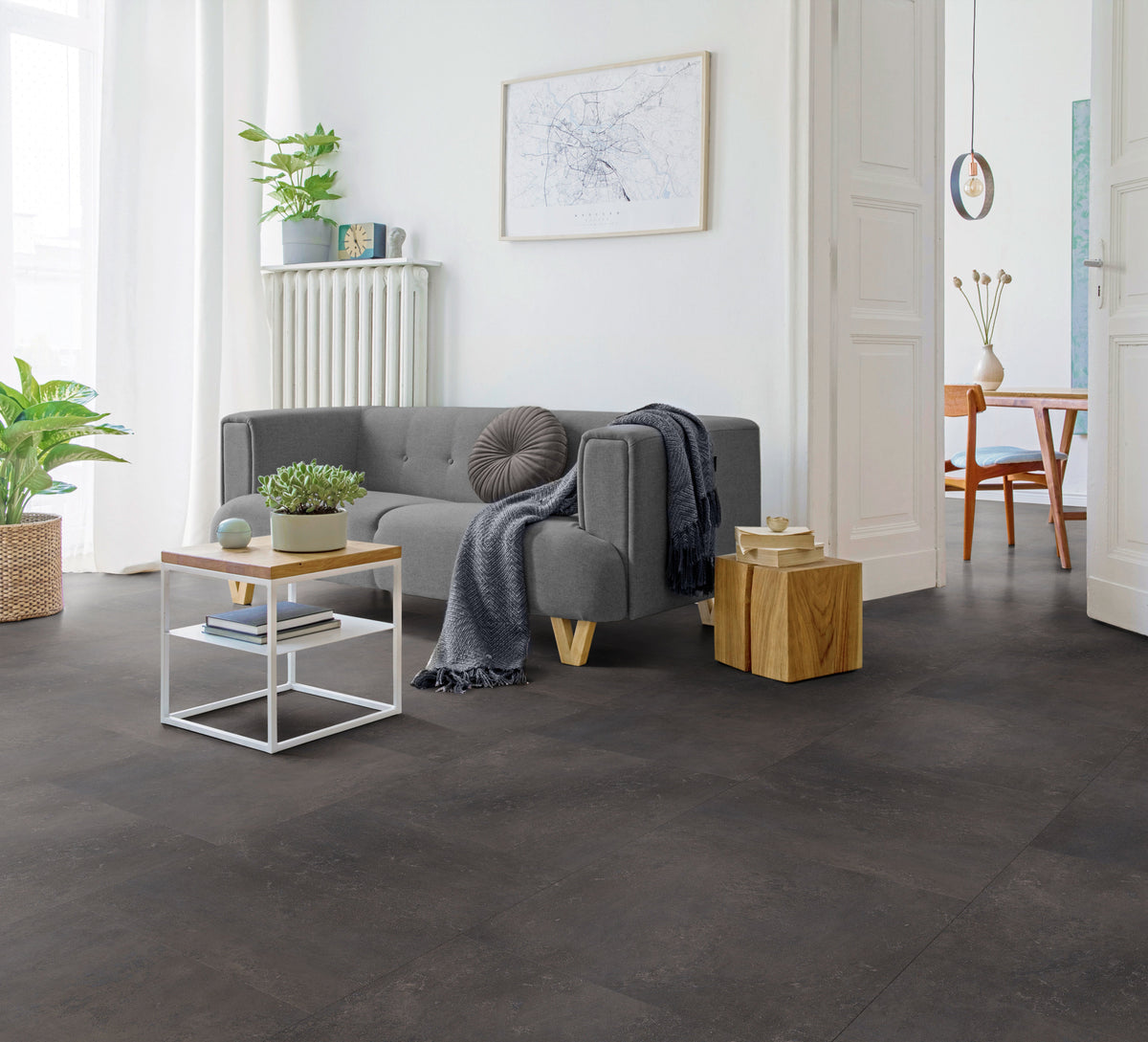 Enia JAZZ X Slate Steenpaneel – Dryback vinyl – sfeerbeeld – enia flooring