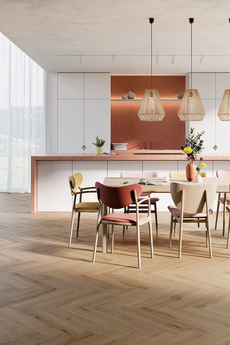 Lamett Parquetvinyl Mantaro Hay Herringbone – sfeerbeeld van de fabrikant