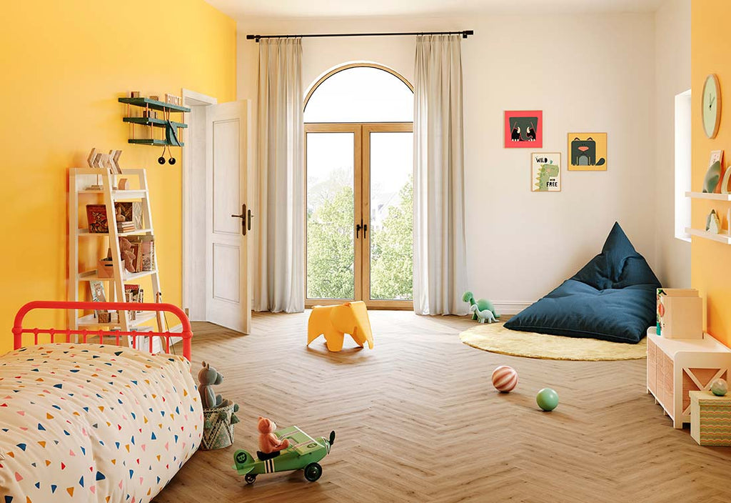 Lamett Parquetvinyl Mantaro Spice Herringbone – sfeerbeeld van de fabrikant