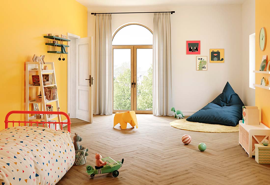 Lamett Parquetvinyl Mantaro Spice Herringbone – sfeerbeeld van de fabrikant